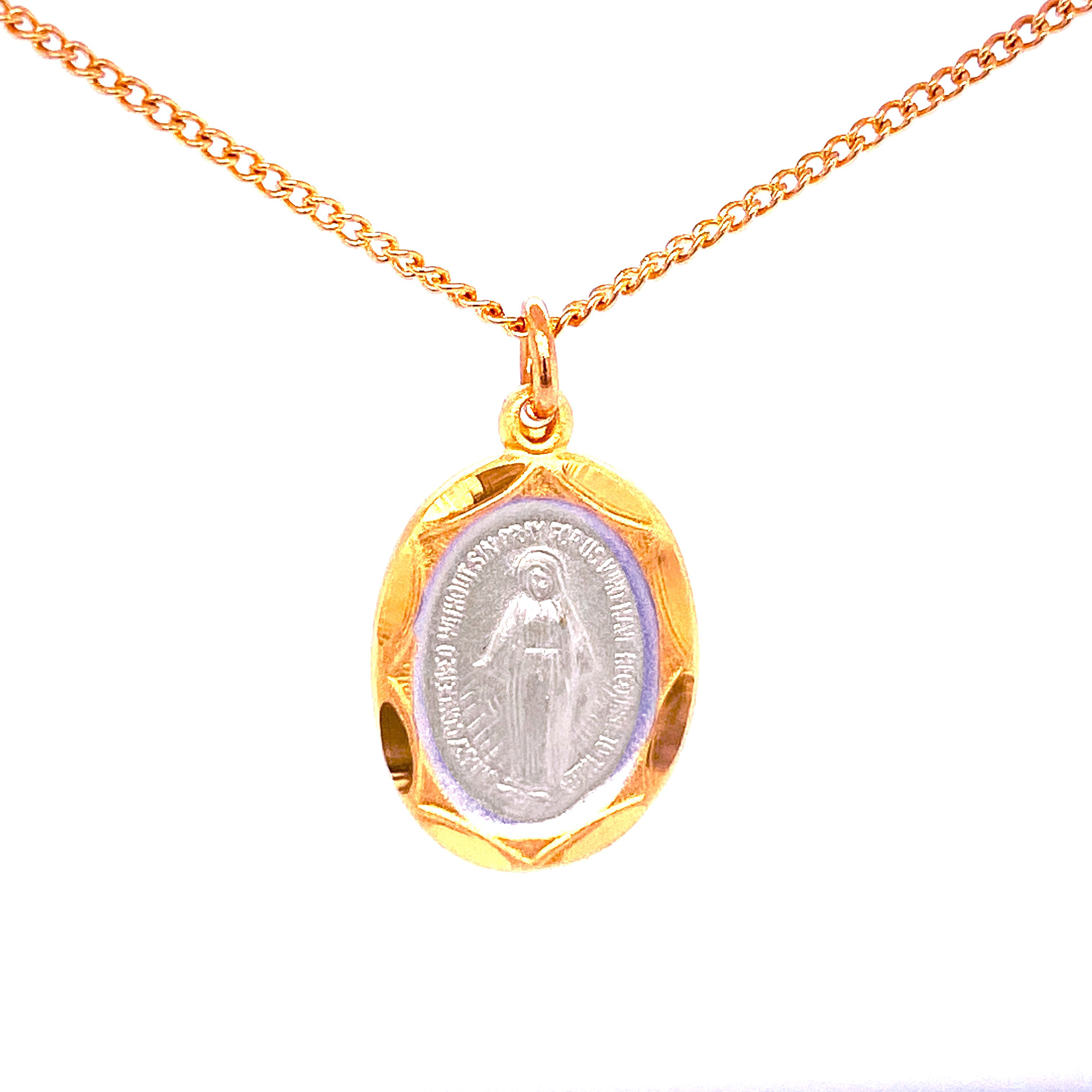 Miraculous Medal Necklace Two-Tone