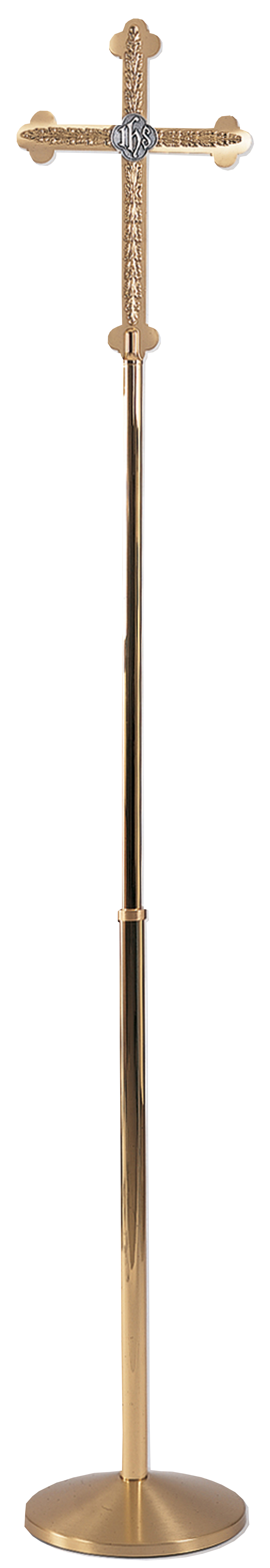 Processional Cross Filigree 82 inch Brass