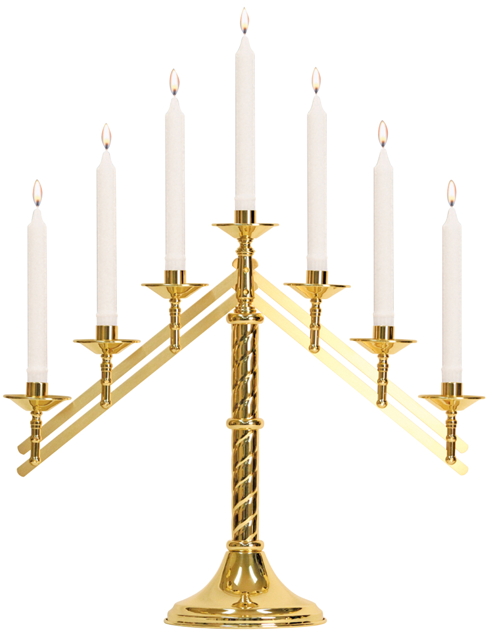 Altar Candelabra 7, 5 or 3 Light Helix Design 7/8 in Socket