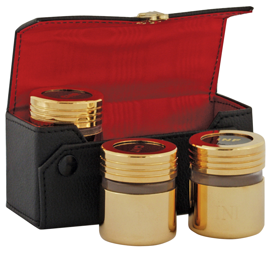 Oil Stock Set of 3 Gold Plate with Case