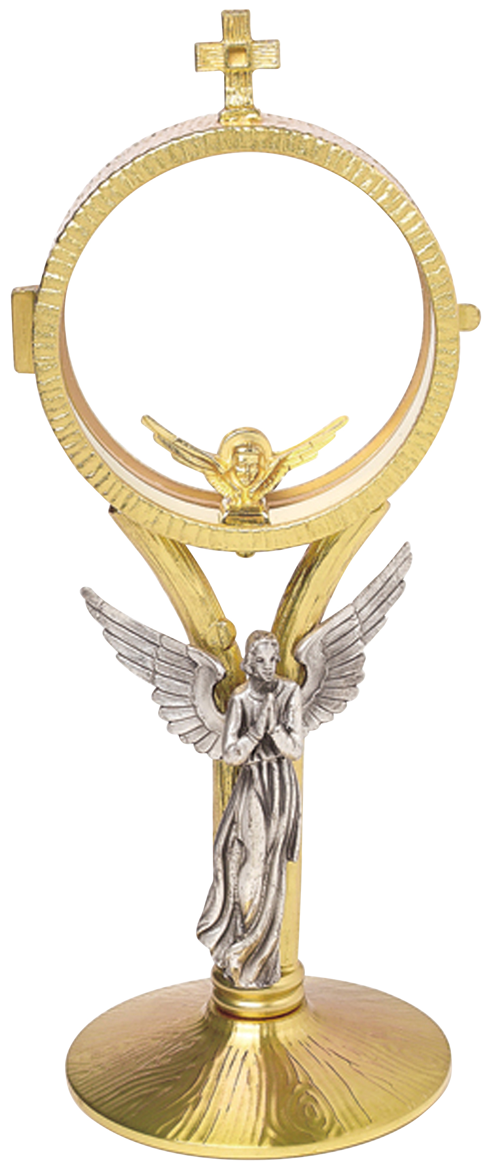 Monstrance Chapel Size 24k Textured Gold Plate Angel