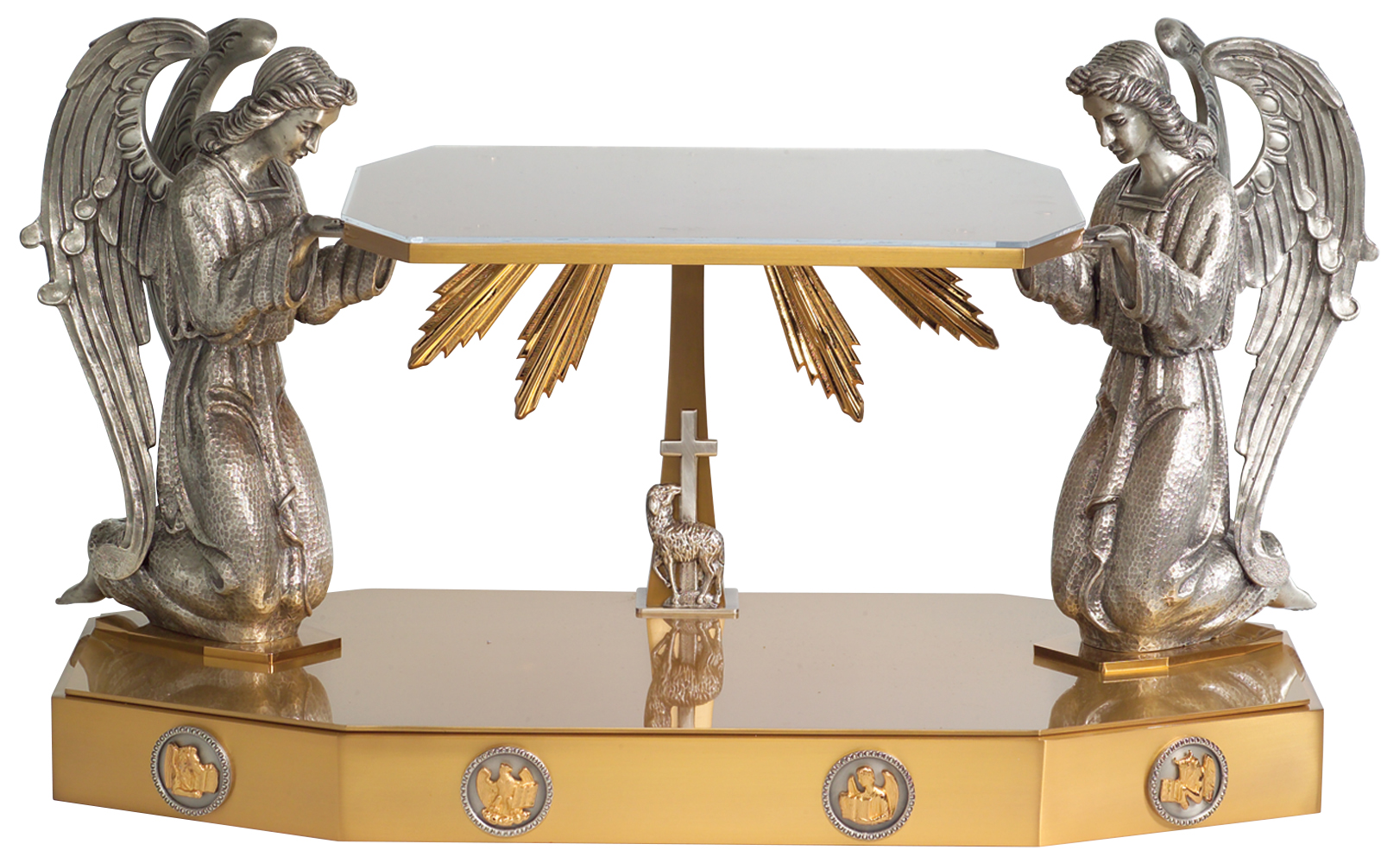 Thabor Table 24k Gold Plate Large Angels