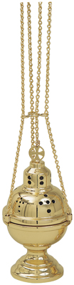 Thurible & Boat Church 4 Chain Original Style Plated Brass/Gold