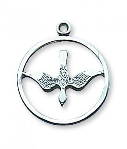Necklace Dove Cut 3/4 inch Sterling Silver
