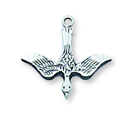 Necklace Dove Holy Spirit 1/2 inch Sterling Silver