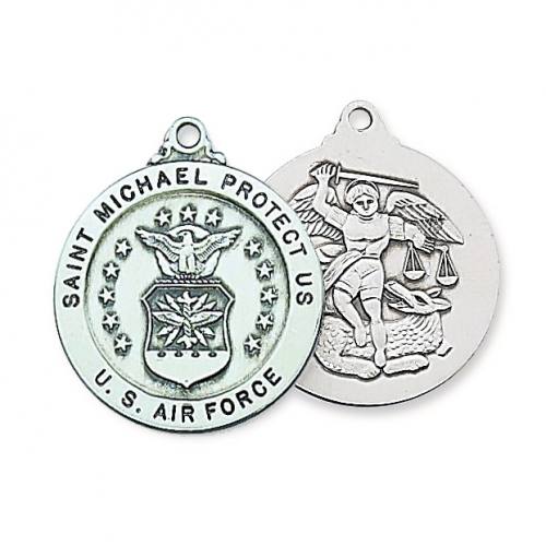 Military Medal Necklace St. Michael US Airforce 1 in Ster Silver