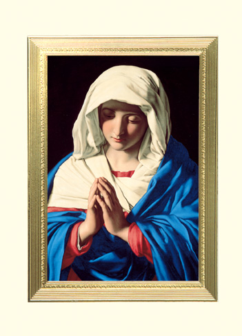 The Virgin In Prayer Mass Card Living 100 Count