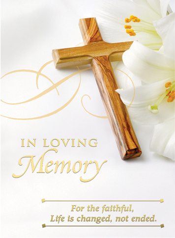 In Loving Memory Mass Card Deceased 100 Count