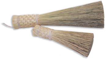 Holy Water Sprinkler Natural Corn Broom 14"