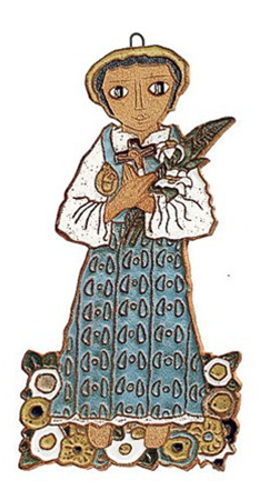 Saint Andrew's Abbey Ceramics St. Maria Goretti Plaque