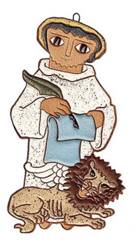 Saint Andrew's Abbey Ceramics St. Mark Evangelist Plaque