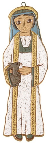 Saint Andrew's Abbey Ceramics St. Melangell Plaque