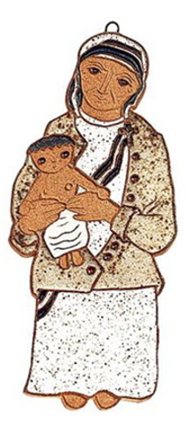 Saint Andrew's Abbey Ceramics St. Mother Teresa Calcutta Plaque