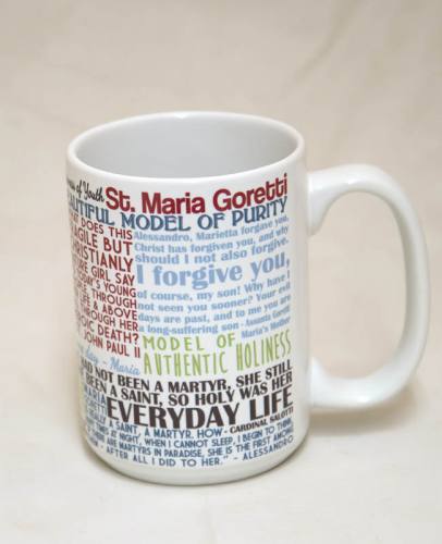 Mug St. Maria Goretti Quote Ceramic