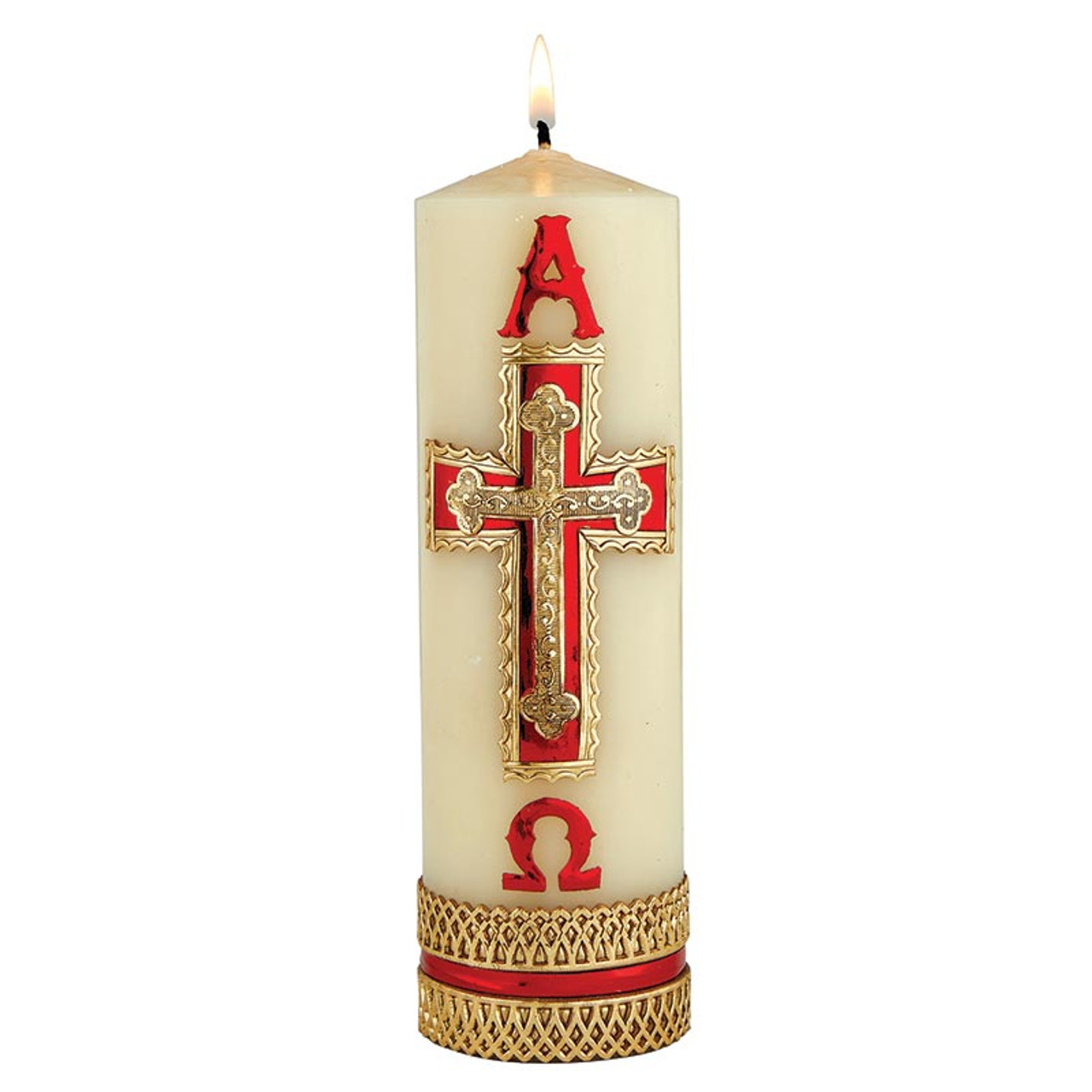 Prayer Candle Gold Cross