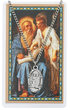 St. Matthew Pewter Medal With Holy Card