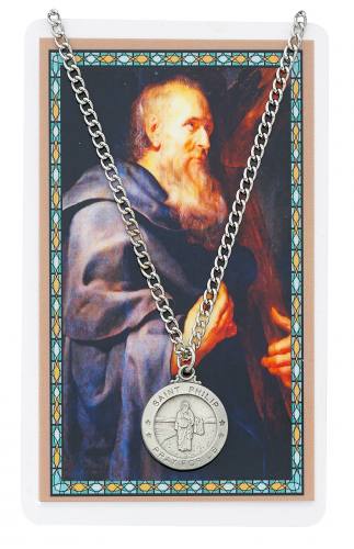 St. Philip Pewter Medal With Holy Card