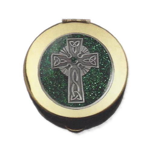 Pyx Celtic Cross Enameled Plated Brass Small