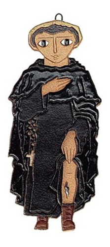 Saint Andrew's Abbey Ceramics St. Peregrine Plaque