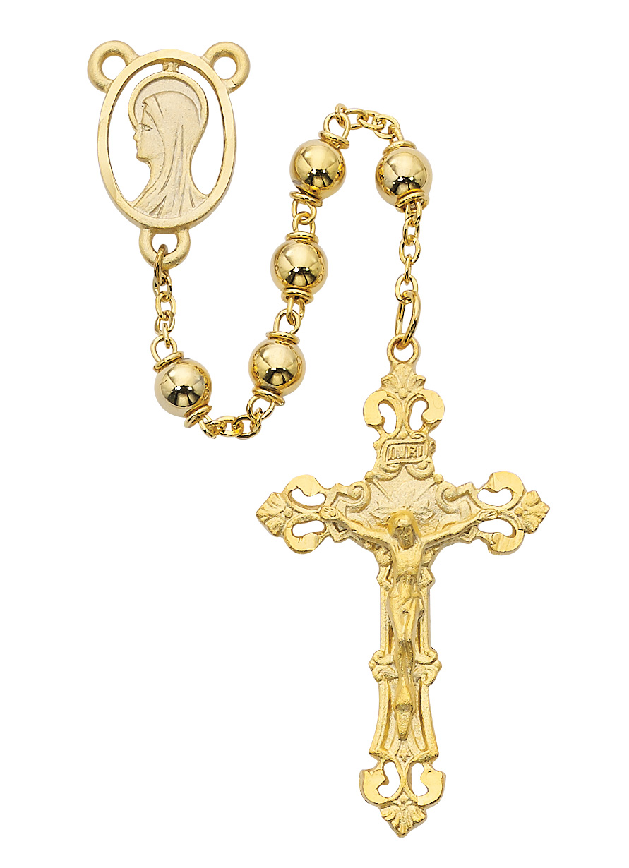 Gold Plated Metal Rosary