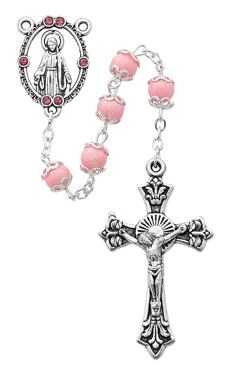Pink Capped Rosary