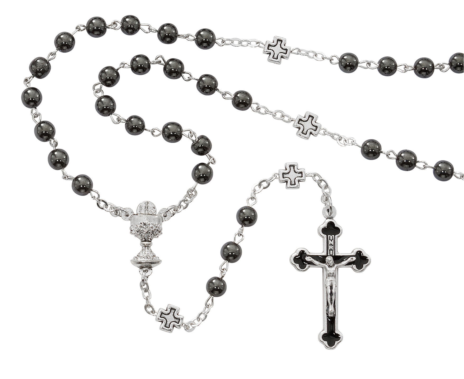 6mm Hematite Communion Rosary
