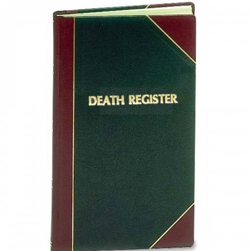 Record Book Death Register Standard Edition