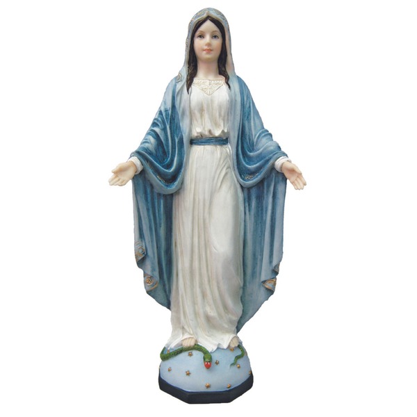 Statue Mary Our Lady of Grace 10 in Resin Hand Painted