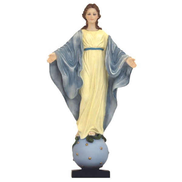 Statue Mary Our Lady of Smiles 9 in Resin Hand Painted