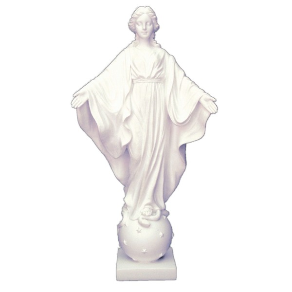 Statue Mary Our Lady of Smiles 9 in Resin White