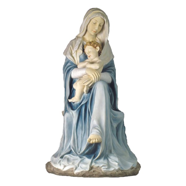 Statue Mary Madonaa & Child 26 in Resin Hand Painted
