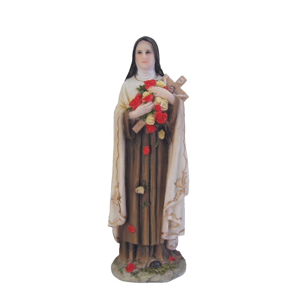 Statue St. Therese 8 in Resin Hand Painted