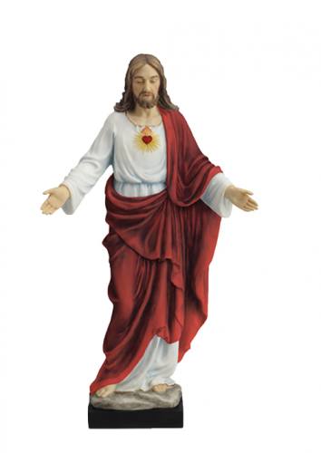 Statue Sacred Heart of Jesus 10 inch Resin Hand Painted