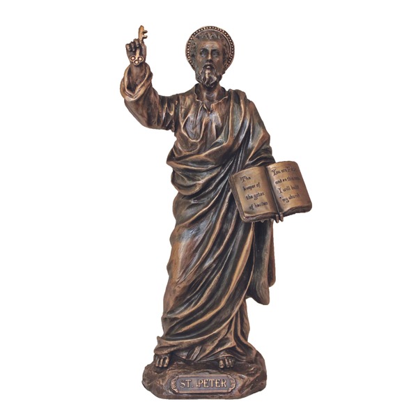 Statue St. Peter 8 in Resin Bronze