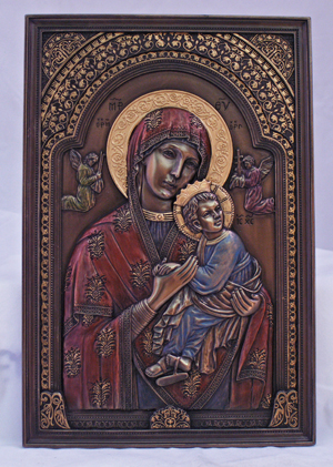 Plaque Our Lady of Perpetual Help 6 x 9 Bronze Resin