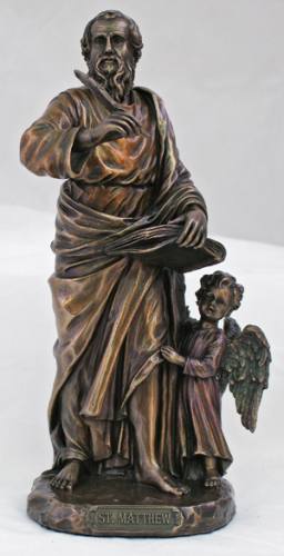 Statue St. Matthew 8 Inch Resin Bronze