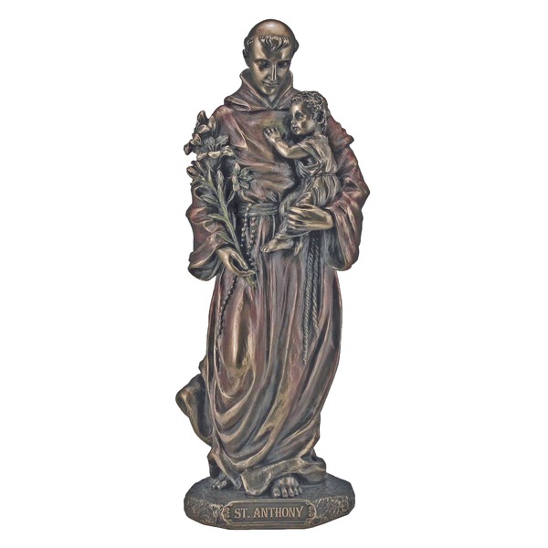 Statue St. Anthony 8 in Resin Bronze