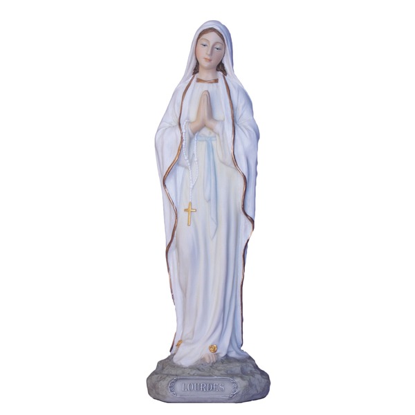 Statue Mary Our Lady of Lourdes 8 in Resin Hand Painted