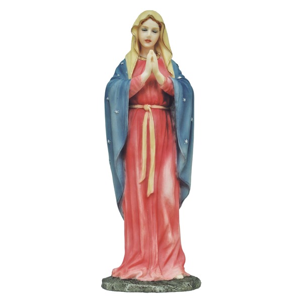 Statue Mary Praying Virgin 8 in Resin Hand Painted