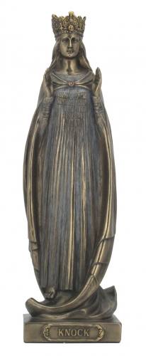 Statue Mary Our Lady of Knock 8.5 Inch Resin Bronze