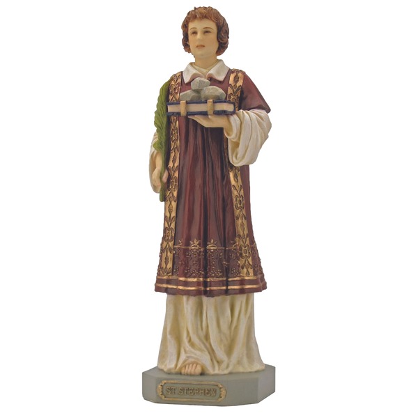 Statue St. Stephen 9 in Resin Hand Painted