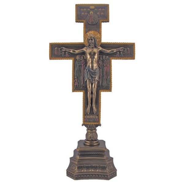 Crucifix Wall 22 in San Damiano Resin Bronze