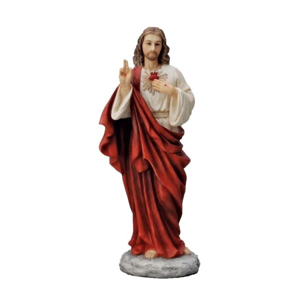 Statue Jesus Sacred Heart 8 in Resin Hand Painted