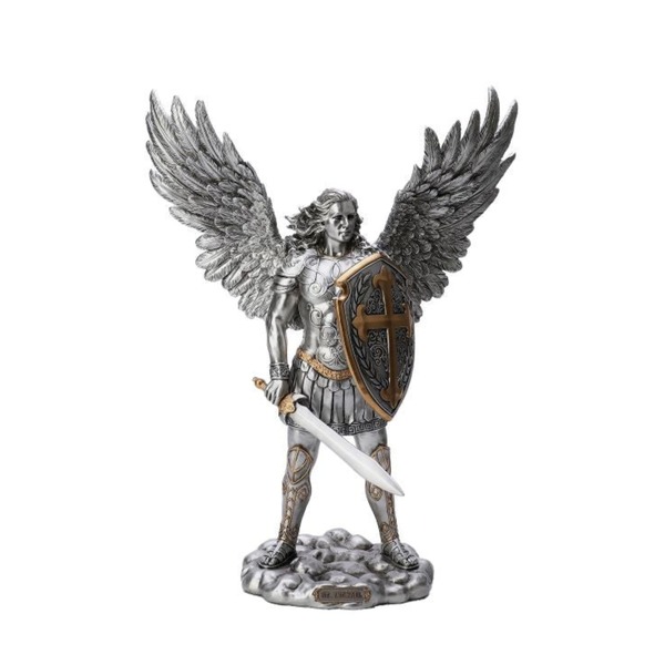 Statue St. Michael 7 in Resin Pewter
