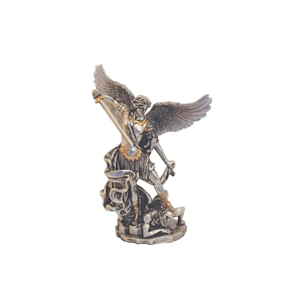 Statue St. Michael 6 in Resin Pewter