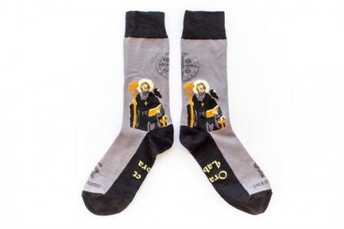 Sock Religious St. Benedict Socks Adult Cotton Nylon Spandex
