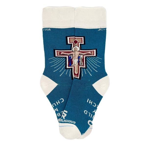 Sock Religious San Damiano Adult Cotton Nylon Spandex