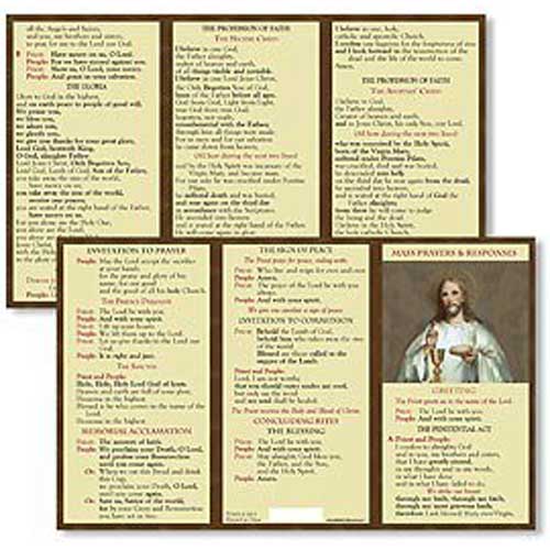 Mass Prayer and Responses Trifold Card
