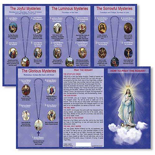 Pray Rosary Trifold Card