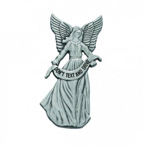 Visor Clip Guardian Angel "Don't Text & Drive" Pewter Silver